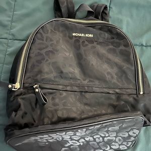 Michael Kors nylon leopard print backpack